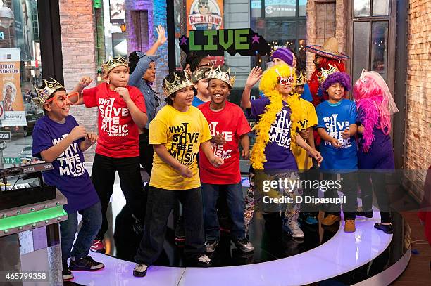 General view of atmosphere during the 2015 MTV Break the Record Week - Dance-A-Thon in Times Square on March 10, 2015 in New York City.