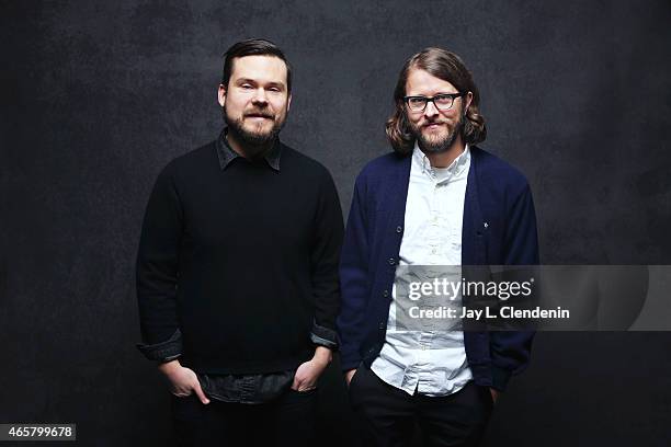 Michael Beach Nichols and Christopher K. Walker from 'Welcome to Leith' pose for a portrait for the Los Angeles Times at the 2015 Sundance Film...