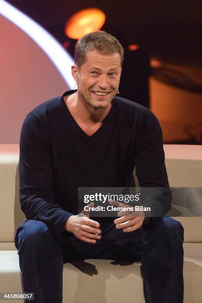 Til Schweiger attends the taping of 'Back To School - Gottschalks grosses Klassentreffen' Show on January 29, 2014 in Berlin, Germany.