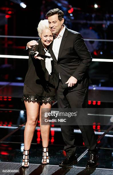 Battle Rounds" Episode 806 -- Pictured: Meghan Linsey, Carson Daly --