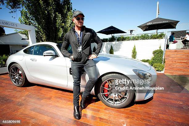 Fashion designer Alex Perry at the AMG Challenge at 2015 Formula 1 Rolex Australian grand Prix on March 11, 2015 in Melbourne, Australia.