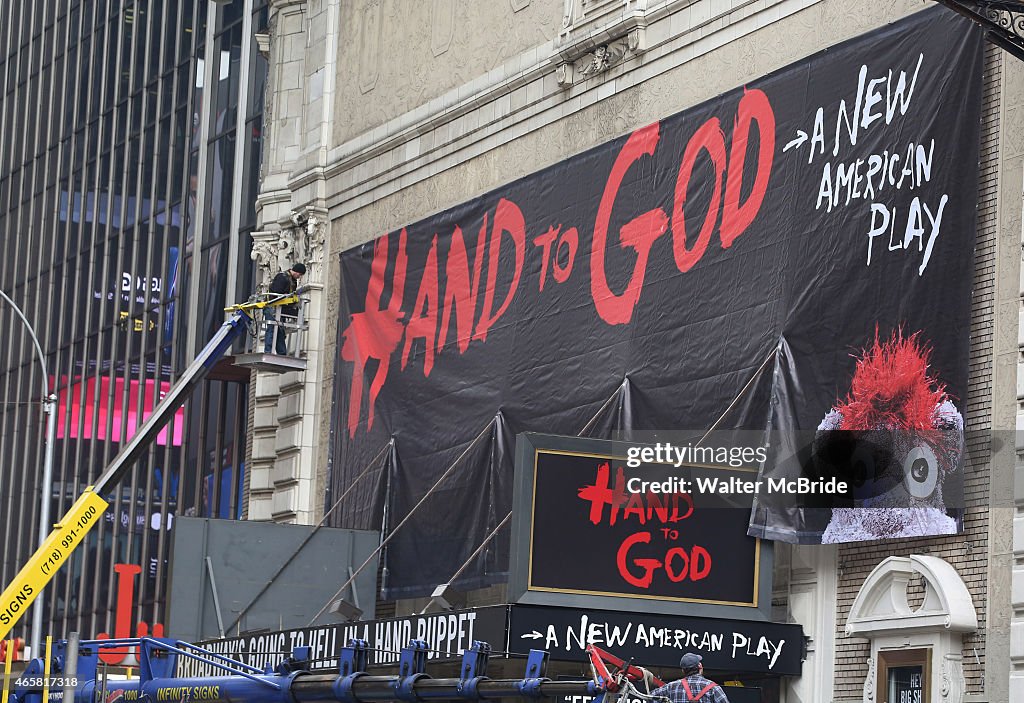 "Hand To God" Theater Marquee Installation