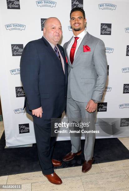 Big Daddy Foundation founder Rich "Big Daddy" Salgado and NFL player Corey Wootton attend the Saks Fifth Avenue Charitable Shopping Event To Benefit...