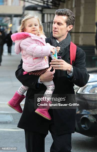 Jason Hoppy is seen with his daughter, daughter Bryn Hoppy on March 20, 2013 in New York City.