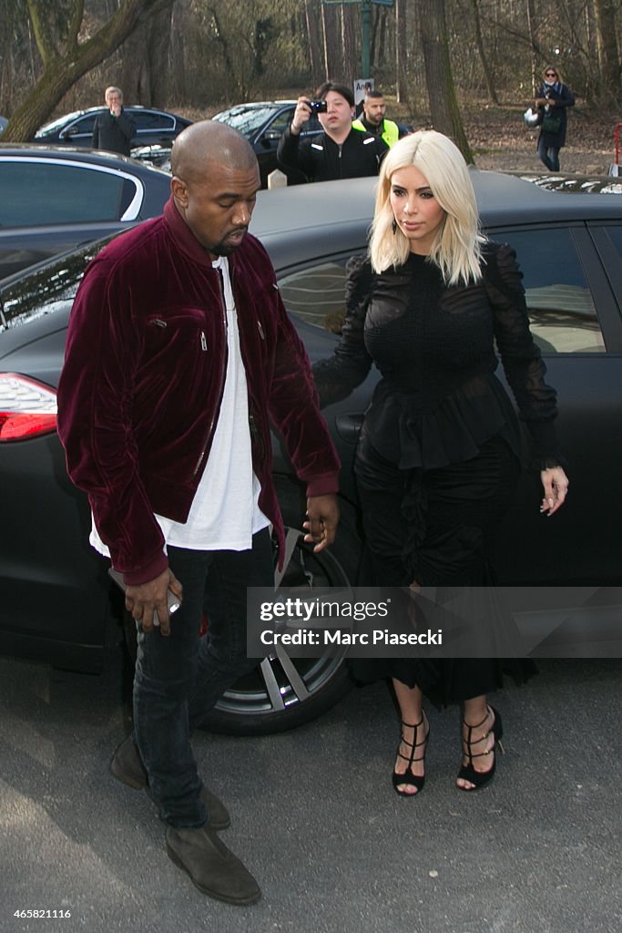 Kim Kardashian West and Kanye West Sighting In Paris -  March 11, 2015