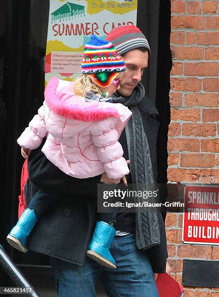 Jason Hoppy is seen with his daughter Bryn Hoppy on March 15, 2013 in New York City.