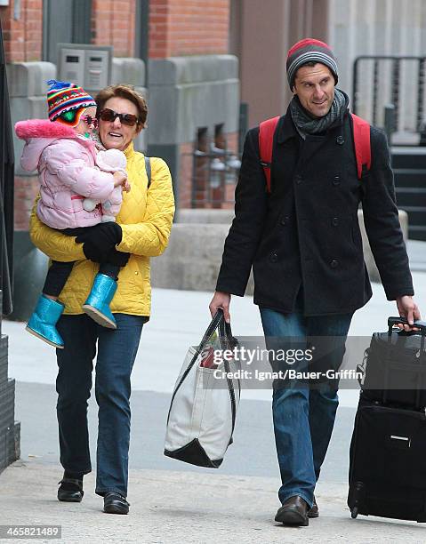 Jason Hoppy is seen with his daughter Bryn Hoppy on March 15, 2013 in New York City.