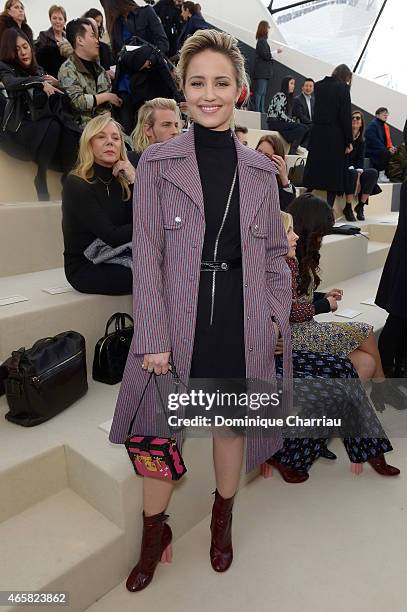 Dianna Agron attends the Louis Vuitton show as part of the Paris Fashion Week Womenswear Fall/Winter 2015/2016 on March 11, 2015 in Paris, France.