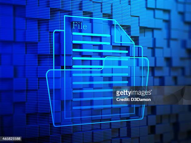 document on blue background - digital archive stock pictures, royalty-free photos & images