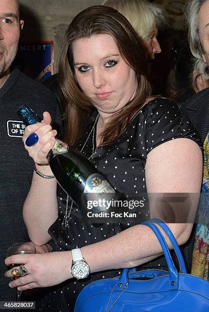 Ticky Holgado's daughter Jessica Holgado attends the Tribute To Actor Ticky Holgado At The O Mantra Club on January 29, 2014 in Paris, France.