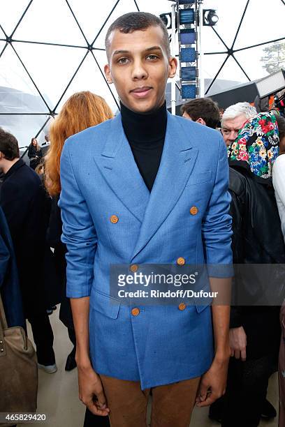 Singer Stromae attends the Louis Vuitton show as part of the Paris Fashion Week Womenswear Fall/Winter 2015/2016 on March 11, 2015 in Paris, France.