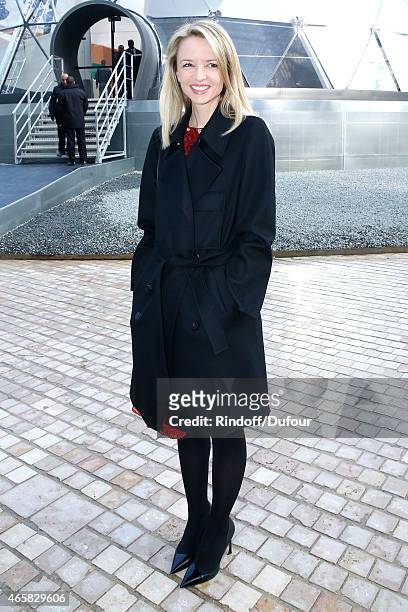 Louis Vuitton's executive vice president, Delphine Arnault attends the Louis Vuitton show as part of the Paris Fashion Week Womenswear Fall/Winter...