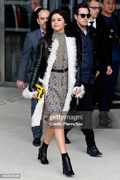 Selena Gomez attends the Louis Vuitton show as part of the Paris Fashion Week Womenswear Fall/Winter 2015/2016 on March 11, 2015 in Paris, France.