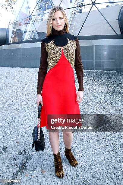 Actress Brit Marling attends the Louis Vuitton show as part of the Paris Fashion Week Womenswear Fall/Winter 2015/2016 on March 11, 2015 in Paris,...