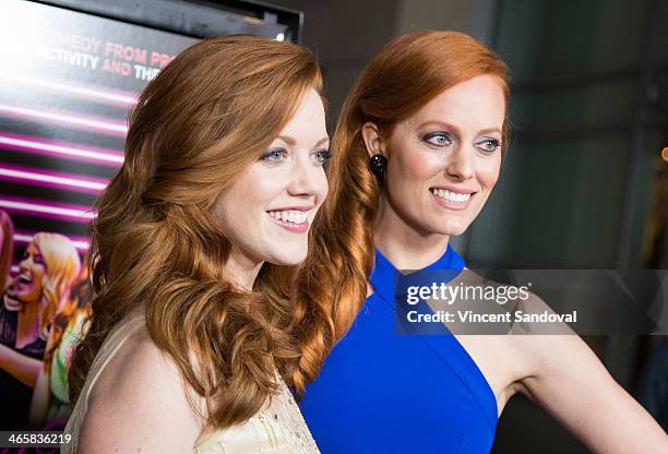 Actresses Desiree Hall and Samantha Colburn attend the Los Angeles Premiere of "Best Night Ever" at ArcLight Cinemas on January 29, 2014 in...