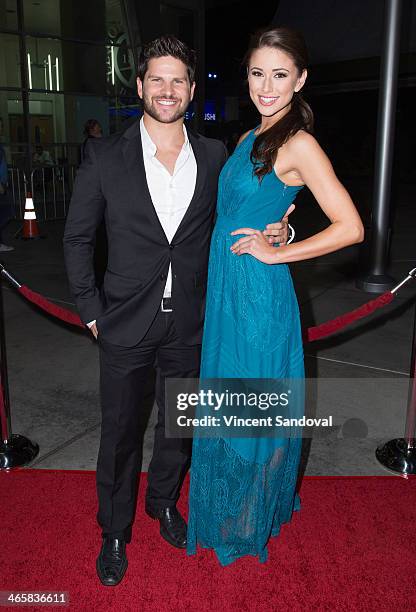 Actor Daniel Booko and guest attend the Los Angeles Premiere of "Best Night Ever" at ArcLight Cinemas on January 29, 2014 in Hollywood, California.