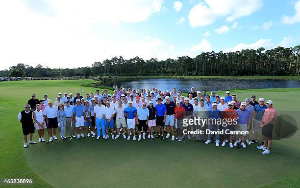 Ernie Els of South Africa and Marvin Shanken the co- hosts are joined by fellow PGA professionals including Jack Nicklaus, Greg Norman, Rickie...