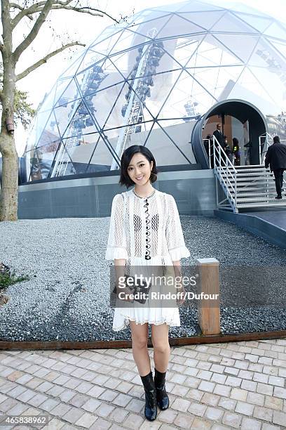 Gwei Lun Mei attends the Louis Vuitton show as part of the Paris Fashion Week Womenswear Fall/Winter 2015/2016 on March 11, 2015 in Paris, France.
