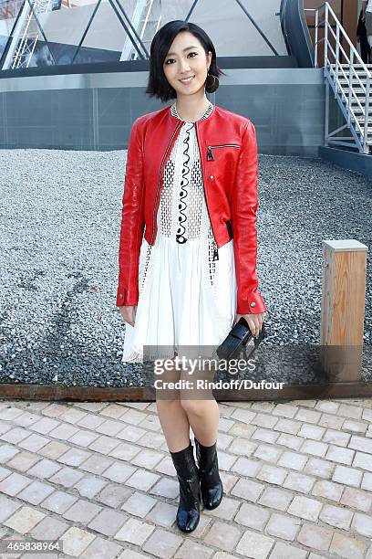 Gwei Lun Mei attends the Louis Vuitton show as part of the Paris Fashion Week Womenswear Fall/Winter 2015/2016 on March 11, 2015 in Paris, France.