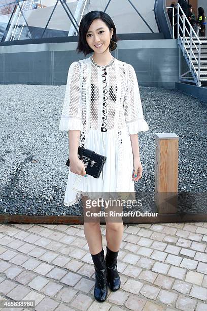 Gwei Lun Mei attends the Louis Vuitton show as part of the Paris Fashion Week Womenswear Fall/Winter 2015/2016 on March 11, 2015 in Paris, France.