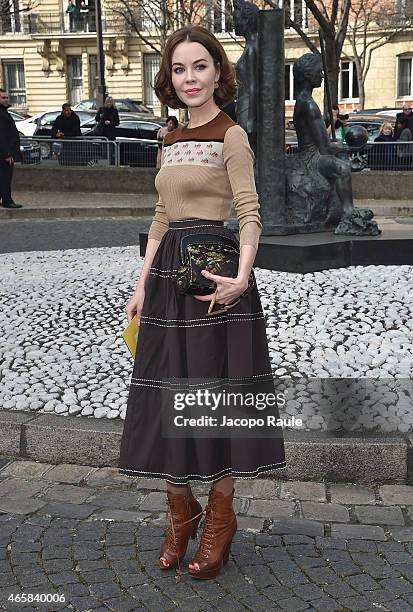 Ulyana Sergeenko attends the Miu Miu show as part of Paris Fashion Week Fall Winter 2015/2016 on March 11, 2015 in Paris, France.