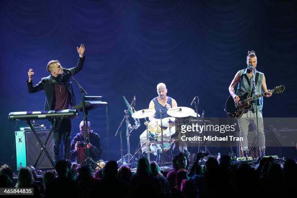 Pink performs onstage during 'The Truth About Love' tour held at Honda Center on January 29, 2014 in Anaheim, California.