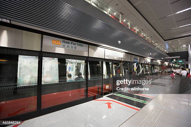 haw par villa mrt station in singapore - singapore mrt stock pictures, royalty-free photos & images