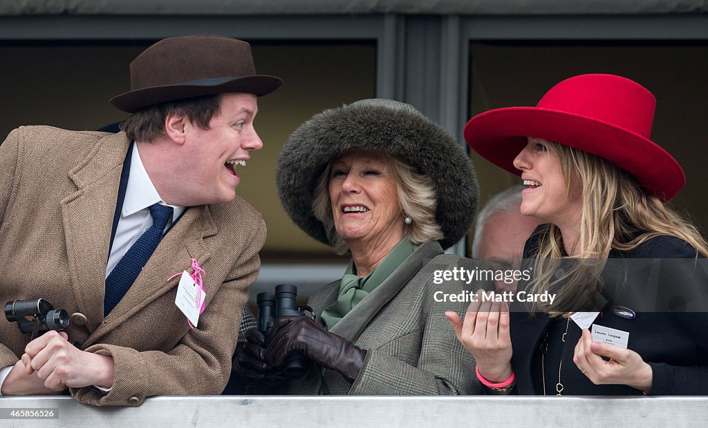Duchess Of Cornwall Attends Cheltenham Races Ladies Day