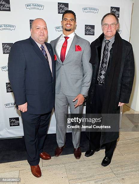Big Daddy Foundation founder Rich 'Big Daddy' Salgado, NFL player Corey Wootton and coach Brian Billick attend the Saks Fifth Avenue Charitable...