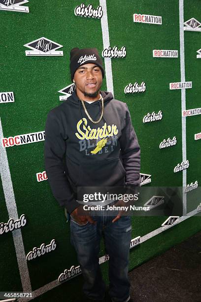 DeSean Jackson attends the "Welcome To New York" party, presented by Roc Nation Sports & Airbnb at the 40/40 Club on January 29 in New York City.