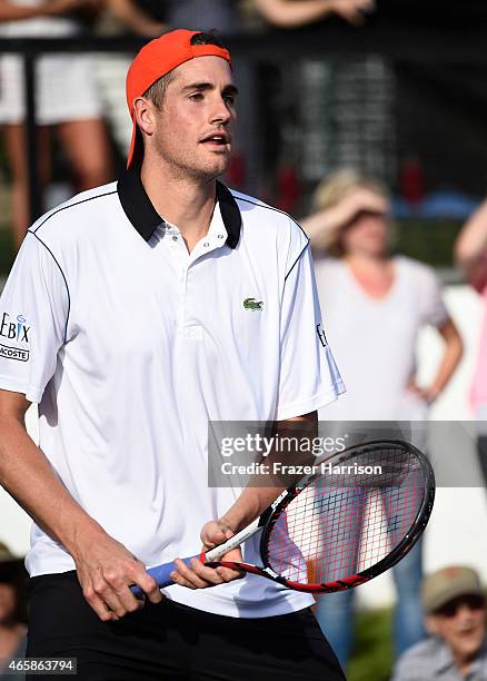 Tennis Player John Isner attends the 11th Annual Desert Smash Hosted By Will Ferrell Benefiting Cancer For College at La Quinta Resort and Club on...