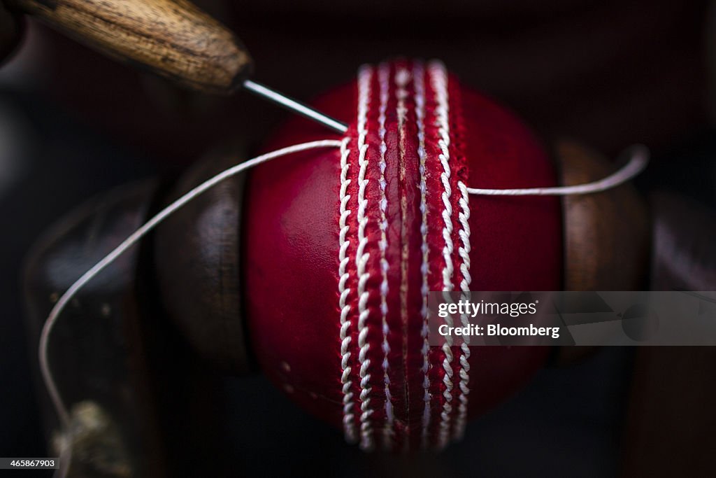 Manufacturing Of Cricket Equipment Inside Stanford Cricket Industries Ahead Of Indian Premier League 2014 Auctions