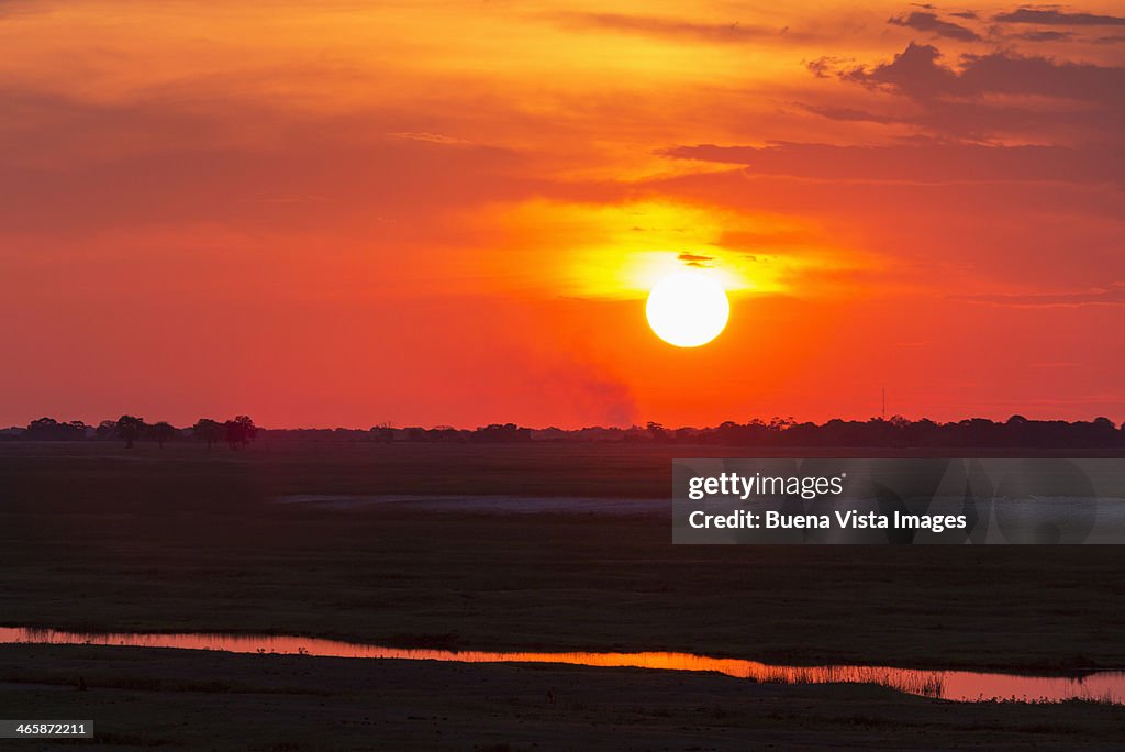 Sunset over the Chobe River
