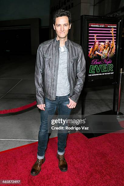 Actor Christian Barillas attends the "Best Night Ever" Los Angeles Premiere at ArcLight Cinemas on January 29, 2014 in Hollywood, California.