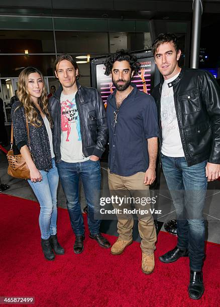 Dichen Lachman, Anton King, Kareem Saleh and Adam J Yeend attend the "Best Night Ever" Los Angeles Premiere at ArcLight Cinemas on January 29, 2014...