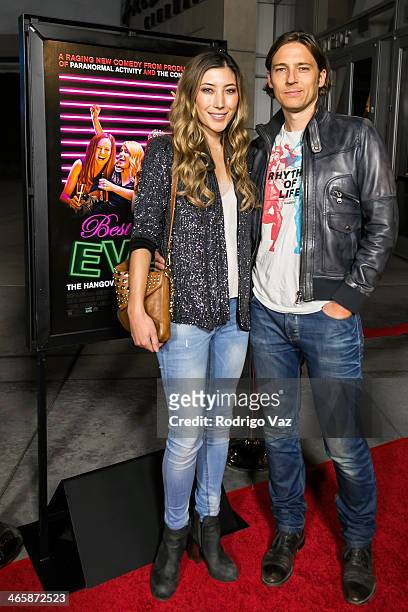 Actress Dichen Lachman and director Adam J. Yeend attend the "Best Night Ever" Los Angeles Premiere at ArcLight Cinemas on January 29, 2014 in...
