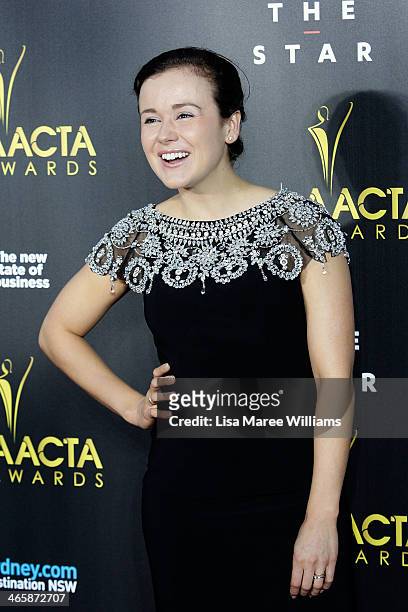 Arianwen Parkes-Lockwood arrives at the 3rd Annual AACTA Awards Ceremony at The Star on January 30, 2014 in Sydney, Australia.