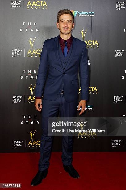 Ryan Corr arrives at the 3rd Annual AACTA Awards Ceremony at The Star on January 30, 2014 in Sydney, Australia.