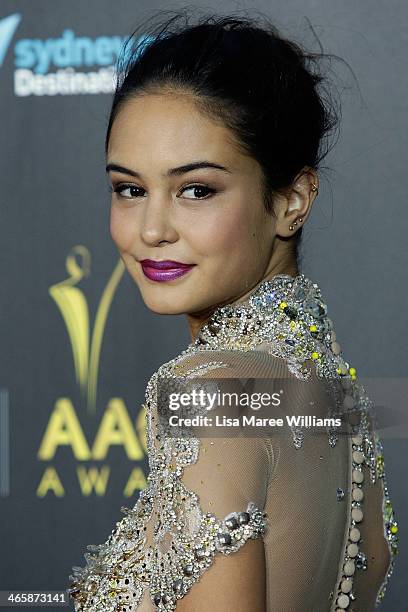 Courtney Eaton arrives at the 3rd Annual AACTA Awards Ceremony at The Star on January 30, 2014 in Sydney, Australia.