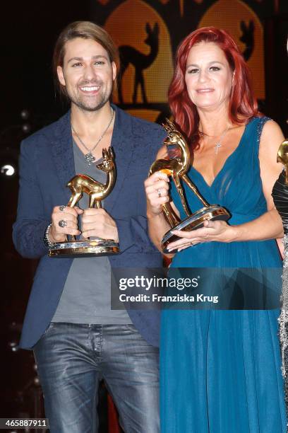 David Garrett and Andrea Berg attend the Bambi Awards 2013 at Stage Theater on November 14, 2013 in Berlin, Germany.