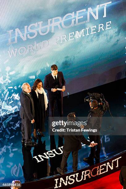 Lucy Fisher and Douglas Wick attend the World Premiere of "Insurgent" at Odeon Leicester Square on March 11, 2015 in London, England.