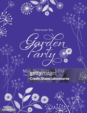 Wild Flower Design Garden Party Invitation Wild Flower Design Garden Party Invitation