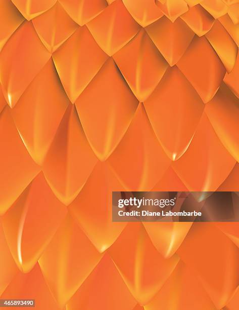 stockillustraties, clipart, cartoons en iconen met orange dragon scale background with white highlights - anteater