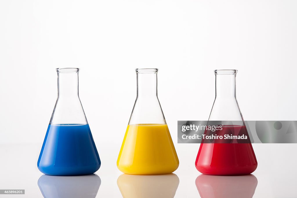 Tricolor conical flask