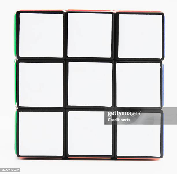 white side of rubik's cube - rubic cube stock pictures, royalty-free photos & images
