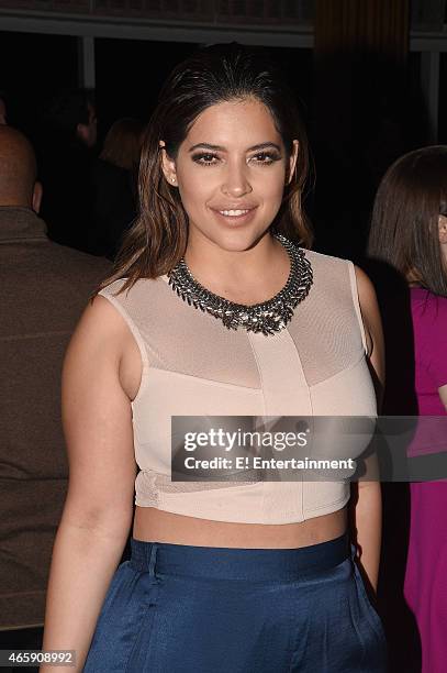 Pictured: Model Denise Bidot at The Royals premier party at The Top of The Standard on March 9, 2015 --