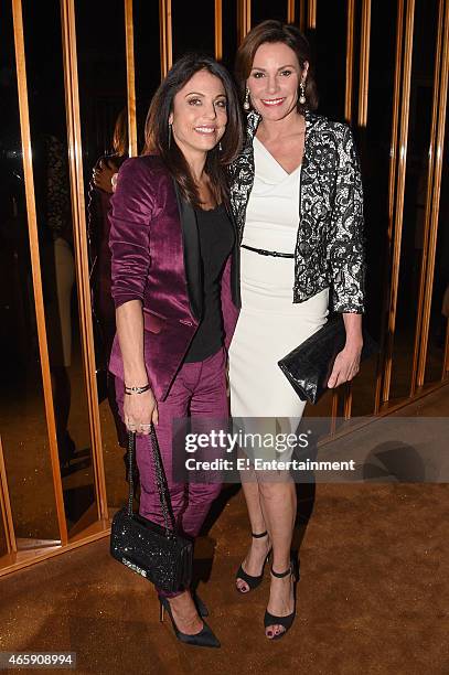 Pictured: TV personalities Bethenny Frankel and LuAnn de Lesseps at The Royals premier party at The Top of The Standard on March 9, 2015 --