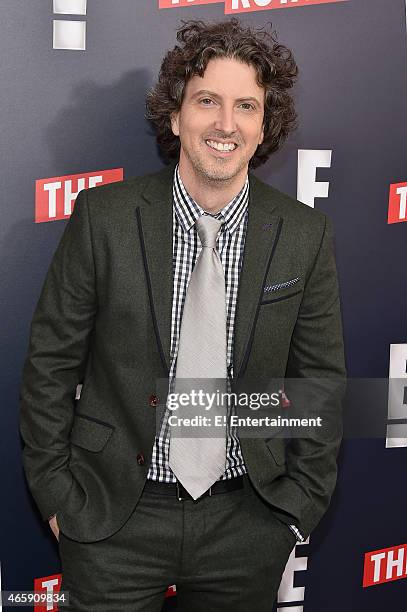 Pictured: Screenwriter Mark Schwahn at The Royals premier party at The Top of The Standard on March 9, 2015 --