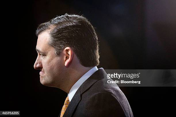 Senator Ted Cruz, a Republican from Texas, has a conversation following a Bloomberg Television interview in Washington, D.C., U.S., on Thursday, Jan....