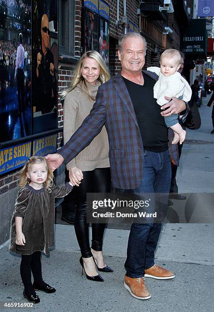 Faith Evangeline Grammer, Kayte Grammer, Kelsey Grammer and Kelsey Gabriel Grammer leave the "Late Show with David Letterman" at Ed Sullivan Theater...